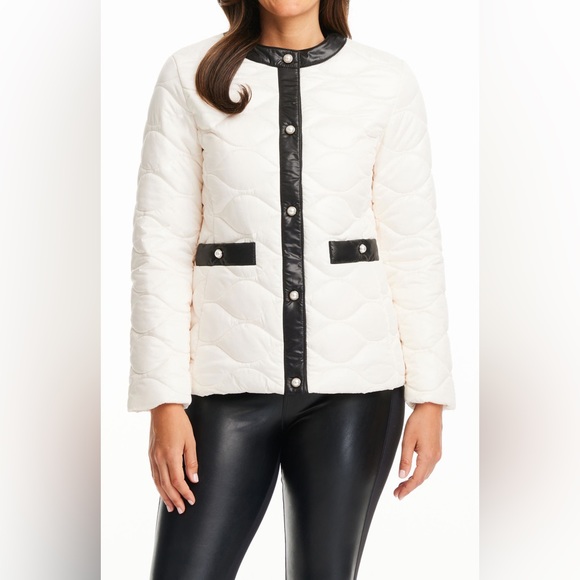 Kate Spade Framed Quilt Jacket with Pearl Snaps NWT - Picture 2 of 10